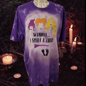 Maternity Halloween Sanderson Witches Purple Tee XL